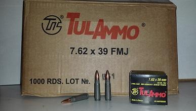 TulAmmo 7.62x39 122GR FMJ (1000rnd) - $119.99